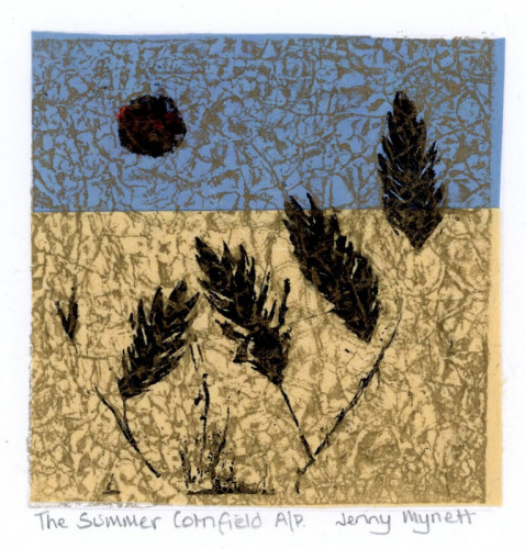 Jenny Mynett_The Summer Cornfield_Collagraph