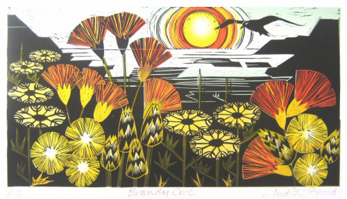 Judith Stroud Brandy Cove linocut 16 x 28cm £95