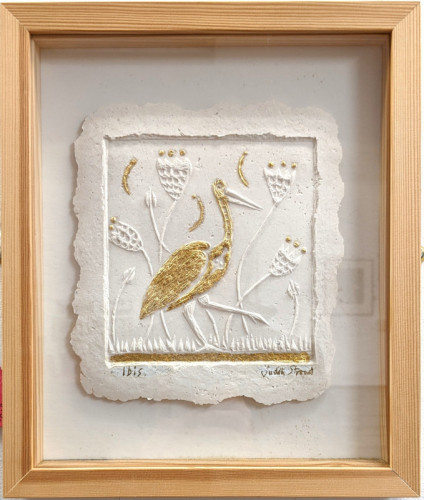 Judith Stroud Ibis paper sculpture relief 33x28cm £45