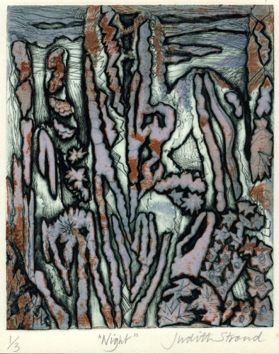 Judith Stroud Night collagraph 25x20cm £25