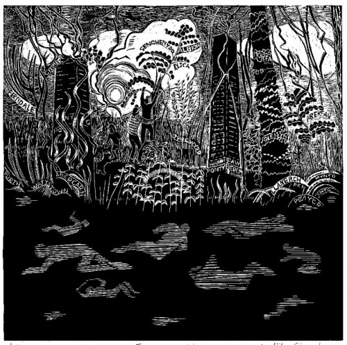 Judith Stroud | Then and Now | Linocut