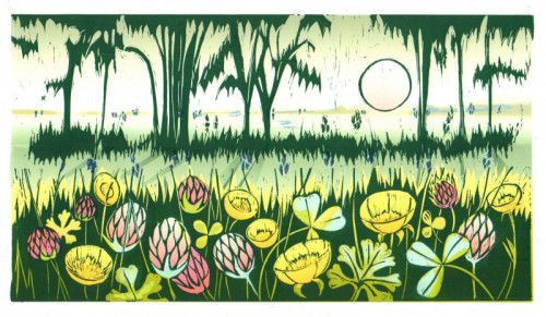 Judith Stroud Views of Mumbles linocut 16 x 28cm £95