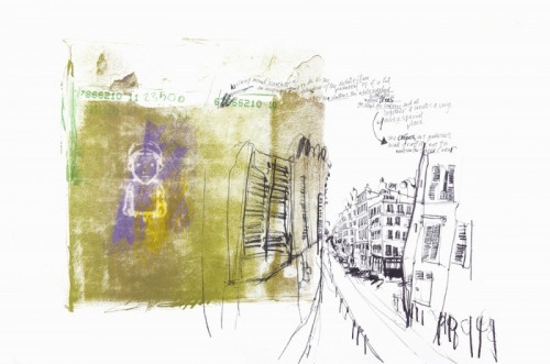 Kelly Stewart |  Graffiti in Montmartre | screenprint | 56cm x 38cm | £150