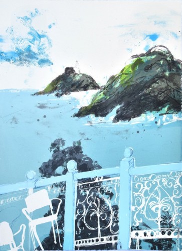 Kelly Stewart | Mumbles Lighthouse | 28 x 38cm | £85