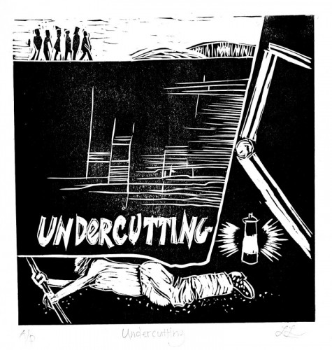 Lesley Lillywhite | Undercutting | Linocut
