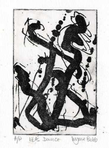 Lyne Bebb Let’s Dance photopolymer 15x10cm £15
