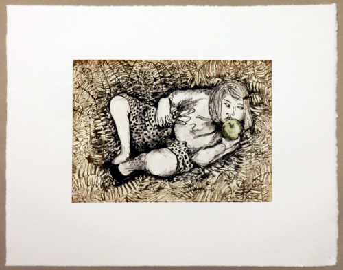 Lynne Bebb FIRST TASTE OF CIDER | photopolymer and intaglio