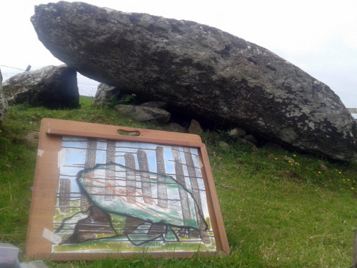 J. Sant Elfys stone, Pembrokeshire.