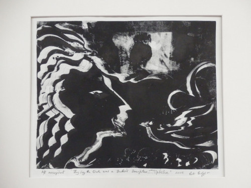 Pat Briggs They say the owl was a bakers daughter - Ophelia monoprint £25.00