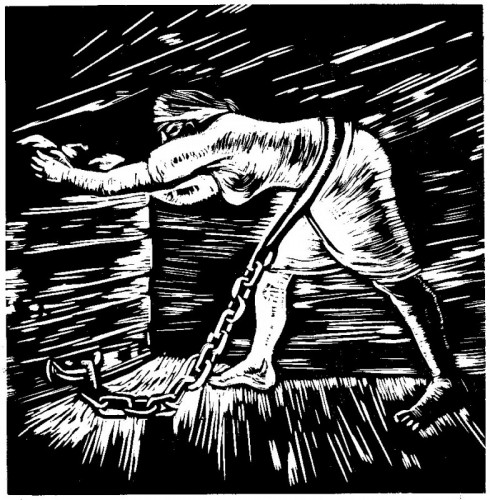 Pat Lowe | Tip Girl | Linocut