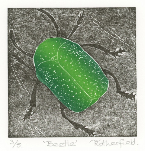Pat Rotherfield_Beetle_Collagraph