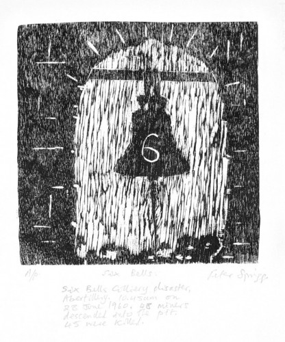 Peter Spriggs | Six Bells | Woodcut