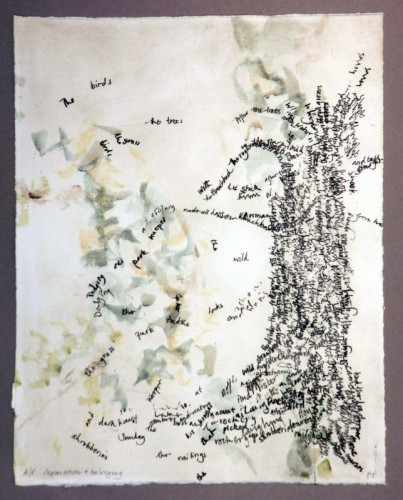 Pip Woolf | SEPARATION & BELONGING | photoetch on watercolour drawing