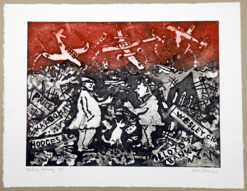 Robert Macdonald | DYLAN THOMAS - THE RETURN JOURNEY | etching with aquatint