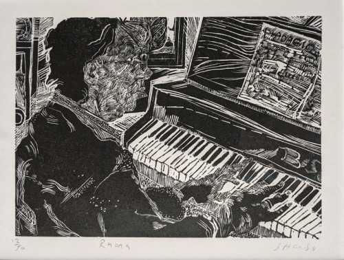 Sally Hands  | Rhona |  wood engraving | 13 x 18cm | £80.00