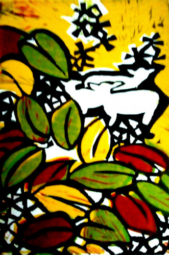 Sally Price Spring linocut 31x15cms £80