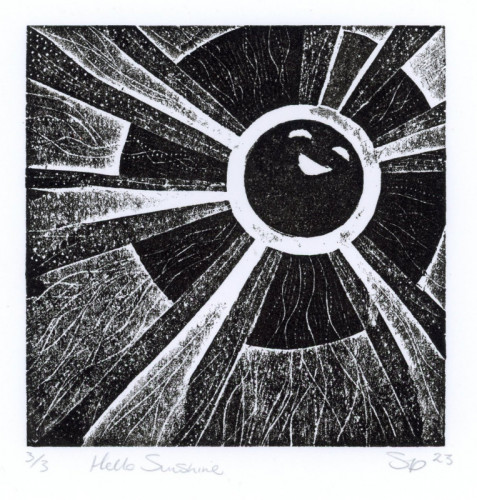 Sarah Defriend_Hello Sunshine_Collagraph