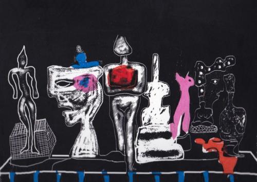 Carol Lawrence 'Untitled' Designed on an ipad and screeprinted with Chîne collé