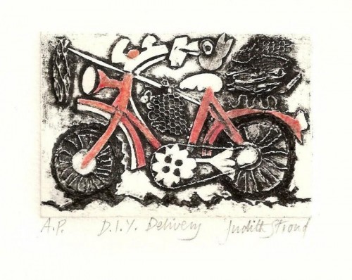 'DIY delivery', collagraph, approx image size 9cm x 12 cm