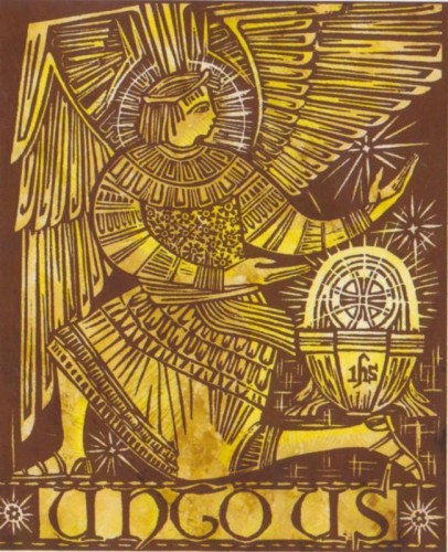 1963  “Unto Us  Child is Born” From an original linocut 