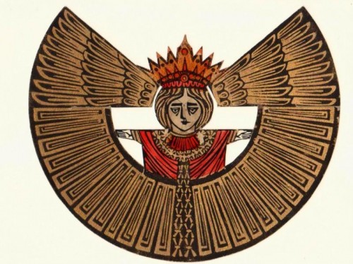 1964  “Angel”  linocut 205 x 150 mm.