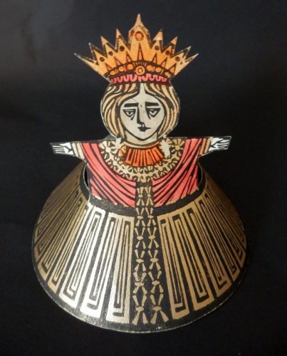 1964  “Angel”  paper sculpture for top of Christmas tree when slotted together.jpg