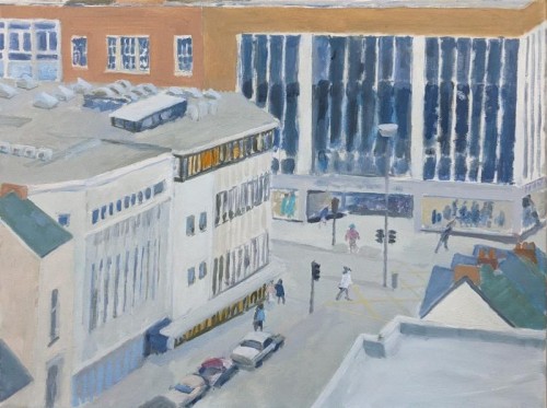 49 David Barron Cradock Street, Swansea acrylic on canvas 43x56cm 