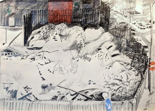 60 David Barron Snow on Waste Ground 83x115cm 