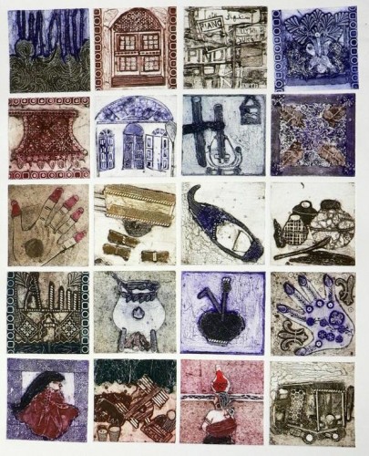 Artes Mundi Collaborative print collagraphs