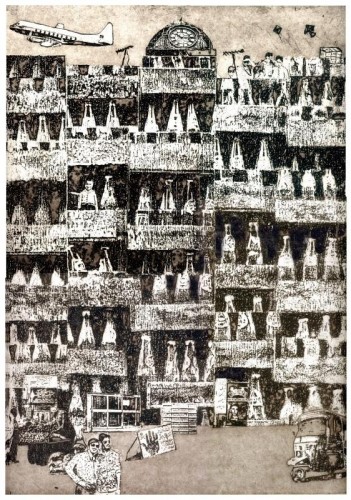 Atif Khan 'Once upon a time' etching )