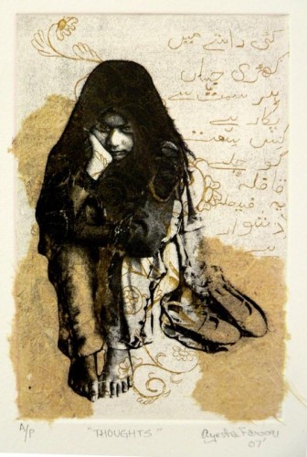 Ayesha Farooq 'Thoughts' screenprint