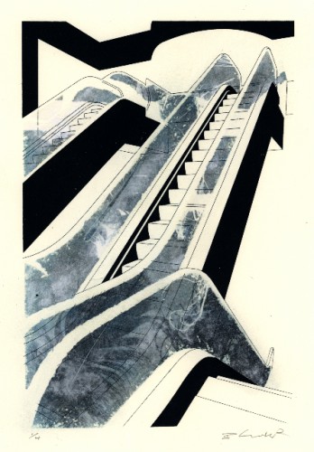 Bill Chambers 'Escalator' screenprint