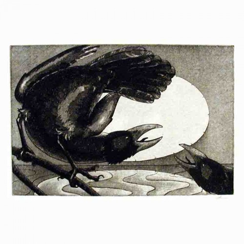 Ceri Thomas 'especially when the october wind' etching and aquatint