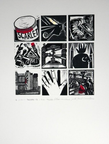 Collaborative print | Glenys Cour | Sarah Hopkins | Sameera Khan | Robert Macdonald | Nick Holly | Keith Bayliss | Judith Stroud |James Donavan | Jackie Ford