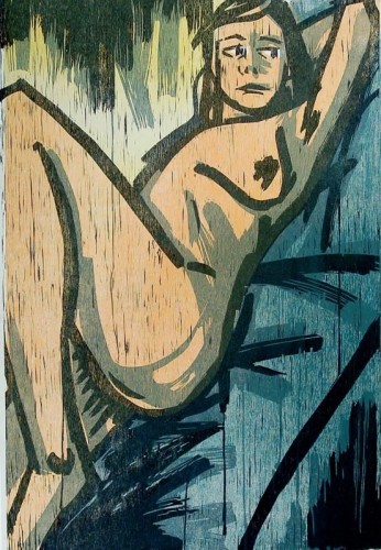 Hannah Streat 'Nude I'  Woodcut