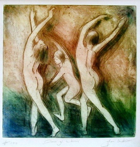 Jan Webber 'Dance' etching