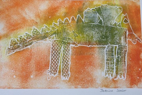 Jessica Senior 'Dragon' collagraph (1)