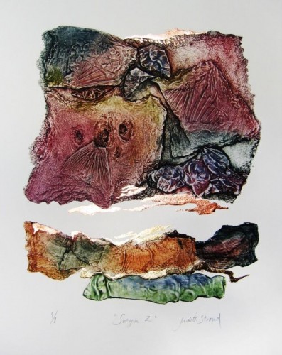 Judith Stroud 'Swyn 2' collagraph