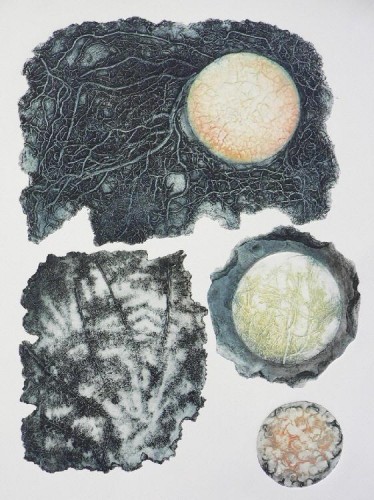 Judith Stroud  'Endless Round II' collagraph