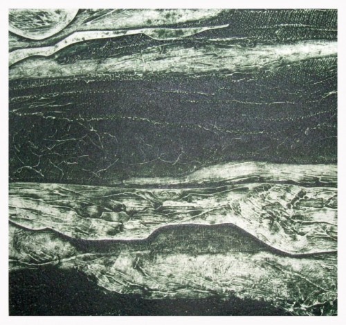 Linda Davies 'Shadow Hill' collagraph