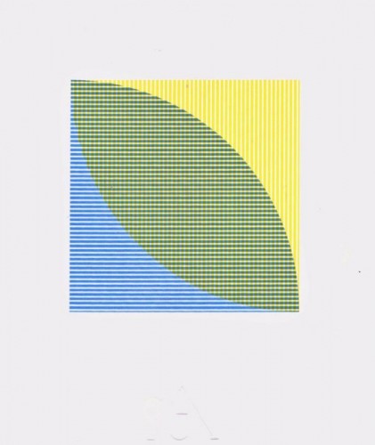 Liz Jackson 'Blue +Yellow / Water +Sunlight' screenprint