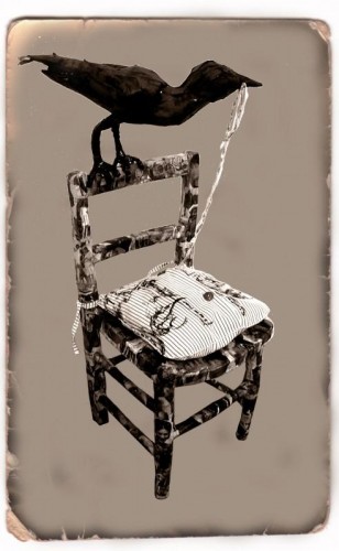 Lynne Bebb 'Crow and Chair' Digital Print