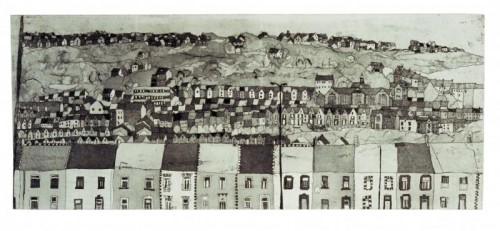 Nina Morgan 'Yr hangwrch Hyfred' etching