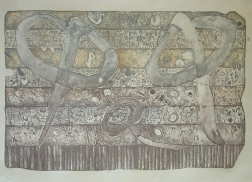 Paul Croft 'Alphabet Q' lithograph