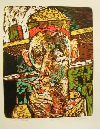 Tom Piper 'Sailor' linocut